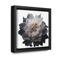 Baby in a Flower 'Life Can Be Beautiful' Gallery Canvas Wraps, Square Frame