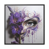 Purple Iris Flower Violet Eye Iris Framed Canvas