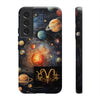 Mystical Galaxy & Aquarius Zodiac Cell Phone Tough Case