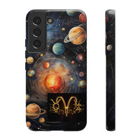 Mystical Galaxy & Aquarius Zodiac Cell Phone Tough Case