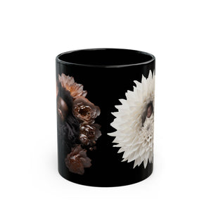 Babies in Flowers 11oz Black Mug