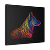 German Shepherd in Neon on Canvas Gallery Wraps