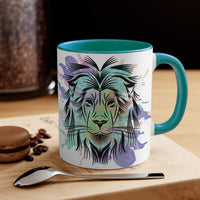 Lion Face in Pastels 11oz Accent Mug