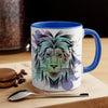 Lion Face in Pastels 11oz Accent Mug