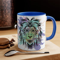 Lion Face in Pastels 11oz Accent Mug