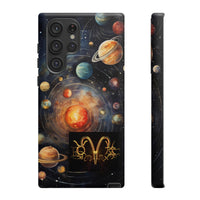 Mystical Galaxy & Aquarius Zodiac Cell Phone Tough Case