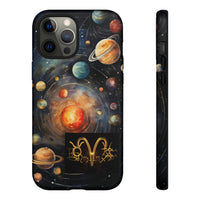 Mystical Galaxy & Aries Zodiac Cell Phone Tough Case