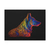 German Shepherd in Neon on Canvas Gallery Wraps