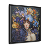 Wild Irises Framed Canvas