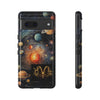 Mystical Galaxy & Aquarius Zodiac Cell Phone Tough Case