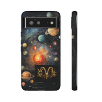 Mystical Galaxy & Aries Zodiac Cell Phone Tough Case