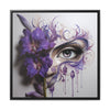 Purple Iris Flower Violet Eye Iris Framed Canvas