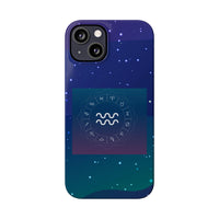 Aquarius Zodiac Symbol Birth Sign Slim Phone Case