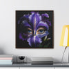 Purple Iris Flower and Blue Eye Iris Framed Canvas