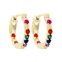 Rainbow Hoop Earrings