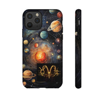 Mystical Galaxy & Aquarius Zodiac Cell Phone Tough Case