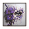 Purple Iris Flower Violet Eye Iris Framed Canvas