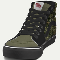 Camo Leaves Vans SK8 Hi Top Shoes