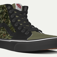 Camo Leaves Vans SK8 Hi Top Shoes