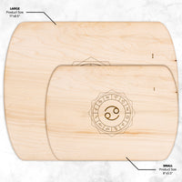 Cancer Birth Sign Hardwood Cutting Board