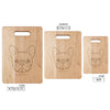 French Bulldog 'Scraps Please' Maple Cutting Board