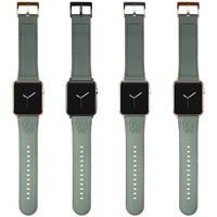 Gemini Zodiac Birth Sign Apple Leather Watch Band in Sage Green