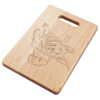 German Shepherd 'Scraps Please' Maple Cutting Board