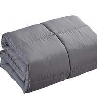 Dark Gray Medium Warmth Down Alternative Comforter Full Queen Size