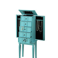 40" Light Blue 5 Mirrored Nightstand