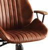 24" X 28" X 37-40" Cocoa Top Grain Leather Office Chair