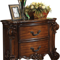 30" Chestnut Two Drawers Solid Wood Nightstand