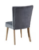 Gray Microfiber Velvet Dining Or Side Chair