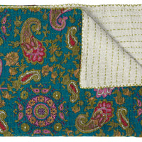 50" X 70" Multicolored Kantha Cotton - Throw