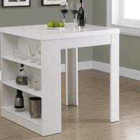 36" White Rectangular Manufactured Wood Dining Table