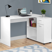 29.5" Particle Board And Laminate Computer Desk With A Storage Cabinet