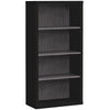 48" Black And Gray Four Tier Standard Bookcase