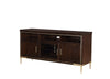 19" X 64" X 32" Cherry Metal Wood TV Stand