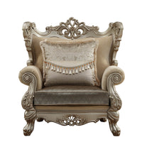 44" Champagne Fabric Trellis Club Chair