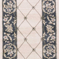 8' Ivory Or Grey Polypropylene Runner Rug