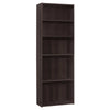 11.75" X 24.75" X 71.25" Cappuccino 5 Shelves  Bookcase