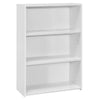 36" White Adjustable Three Tier Standard Bookcase