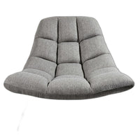 40" Gray And Silver Linen Tufted Butterfly Chair