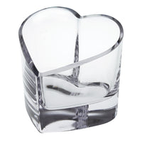 Mouth Blown European Crystal Heart Bowl Or Votive