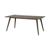 72X39 Brown Solid Wood Top With Metal And Wood Leg Dining Table