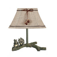 Squirrel Buddies Accent Lamp With Natural Shade