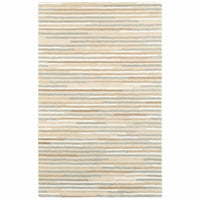 4’ X 6’ Beige And Gray Eclectic Linesarea Rug