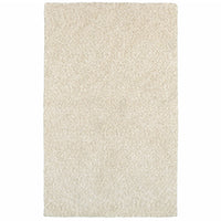 8’ X 11’ Modern Shag Ivory Indoor Area Rug