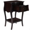 Dark Brown Chocolate Single Drawer Night Stand