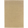 9’X13’ Solid Sand Beige Indoor Outdoor Area Rug