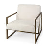 Geo Modern Cream And Gold Accent Or Side Chair